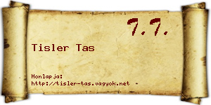 Tisler Tas névjegykártya